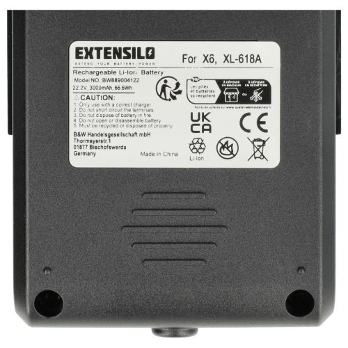 VHBW Staubsauger Akku Moosoo XL-618A - 3000 mAh 22,2 V Li-Ion