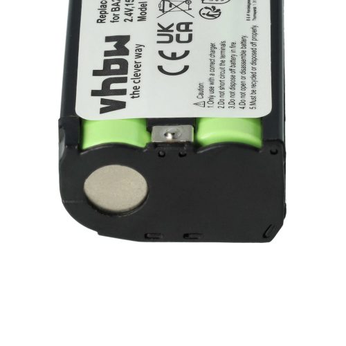 VHBW Drahtloser Kopfhörer Akku BA2015, BA-2015 - 1500 mAh 2,4 V NiMH