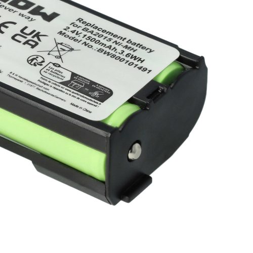 VHBW Drahtloser Kopfhörer Akku BA2015, BA-2015 - 1500 mAh 2,4 V NiMH