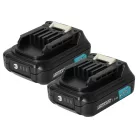2x Battery replaces Makita 197396-9, 197402-0, 197390-1, 197394-3 Electric Power Tool - 1500 mAh, 12 V, Li-Ion