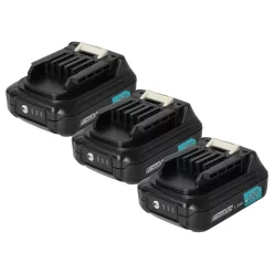   3x Battery replaces Makita 197396-9, 197402-0, 197390-1, 197394-3 Electric Power Tool - 1500 mAh, 12 V, Li-Ion
