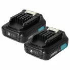 2x Battery replaces Makita 197396-9, 197390-1, 197402, 197394-3 Electric Power Tool - 2000 mAh, 12 V, Li-Ion