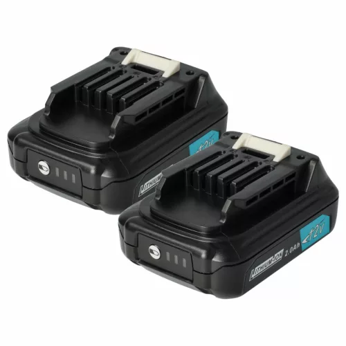 2x Battery replaces Makita 197396-9, 197390-1, 197402, 197394-3 Electric Power Tool - 2000 mAh, 12 V, Li-Ion