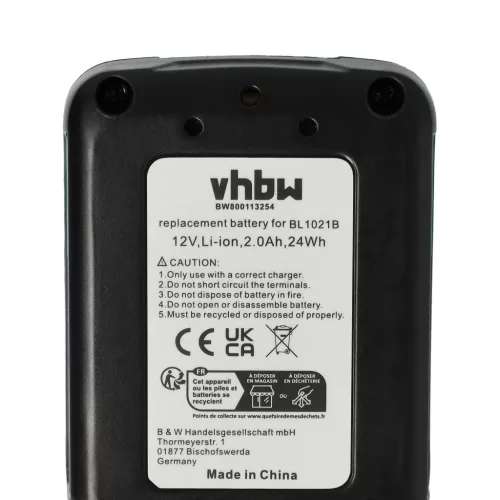 2x Battery replaces Makita 197396-9, 197390-1, 197402, 197394-3 Electric Power Tool - 2000 mAh, 12 V, Li-Ion