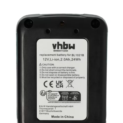 3x Battery replaces Makita 197396-9, 197390-1, 197402, 197394-3 Electric Power Tool - 2000 mAh, 12 V, Li-Ion