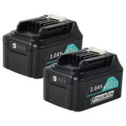  2x Battery replaces Makita 197396-9, 197402-0, 197390-1, 197394-3 Electric Power Tool - 3000 mAh, 12 V, Li-Ion