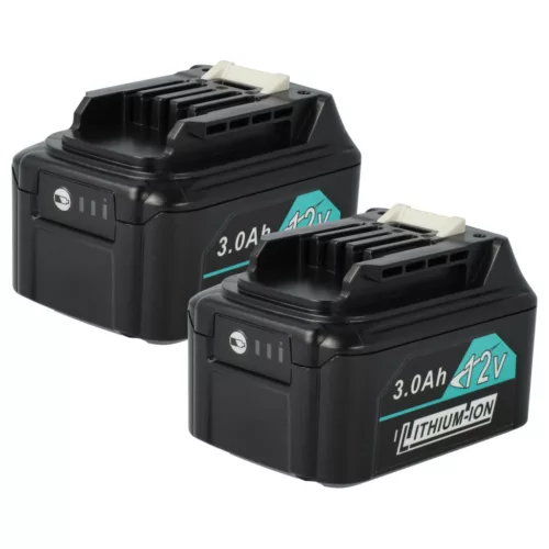 2x Battery replaces Makita 197396-9, 197402-0, 197390-1, 197394-3 Electric Power Tool - 3000 mAh, 12 V, Li-Ion