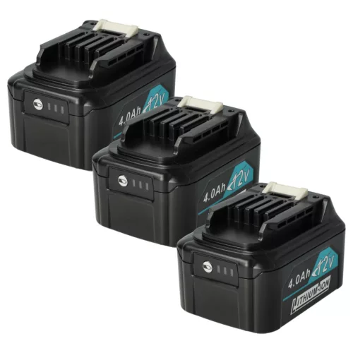 3x Battery replaces Makita 197396-9, 197402-0, 197390-1, 197394-3 Electric Power Tool - 4000 mAh, 12 V, Li-Ion