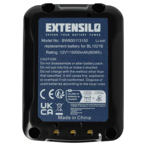 2x Battery replaces Makita 197396-9, 197390-1, 197402, 197394-3 Electric Power Tool - 5000 mAh, 12 V, Li-Ion