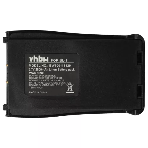 VHBW Radio Battery Baofeng BL-1 replacement - 2800 mAh 3.7 V Li-Ion
