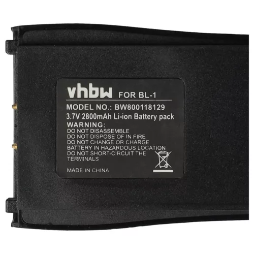 VHBW Radio Battery Baofeng BL-1 replacement - 2800 mAh 3.7 V Li-Ion