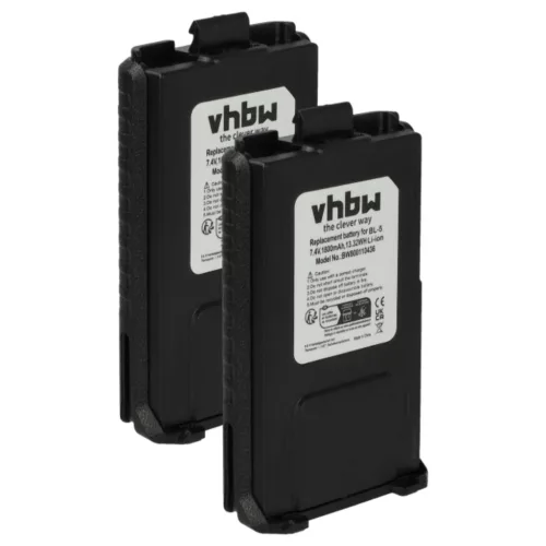 VHBW Radio Battery Baofeng BL-5 replacement - 1800 mAh 7.4 V Li-Ion