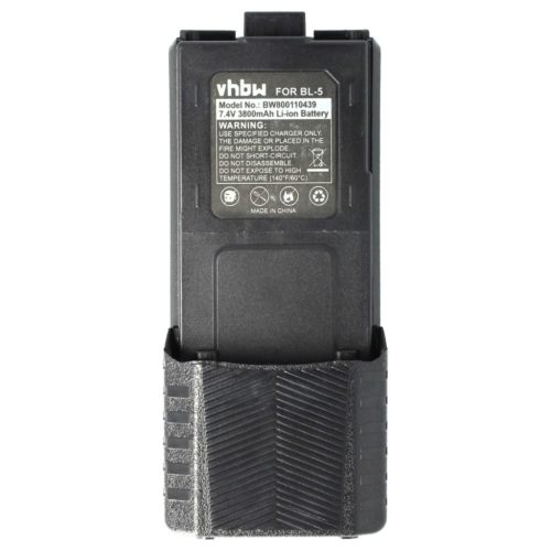 VHBW Radio Akku Baofeng BL-5 Ersatz - 3800 mAh 7,4 V Li-Ion