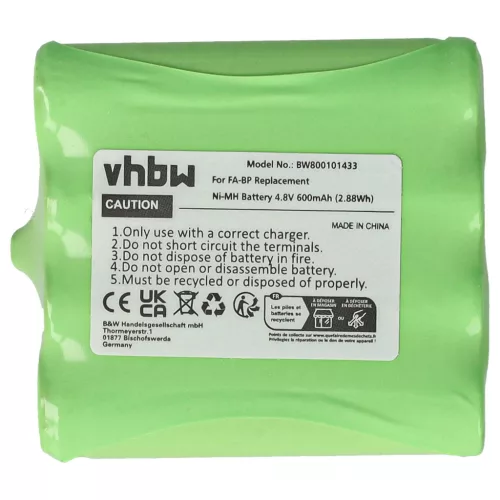 VHBW Radio Akku FA-BP, GA-CT, GA-CR, GA-CM, FA-CK - 600 mAh 4,8 V NiMH