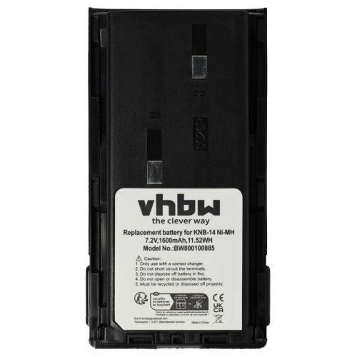 VHBW Radio Battery Bidatong BD-15-L - 1600 mAh 7.2 V NiMH