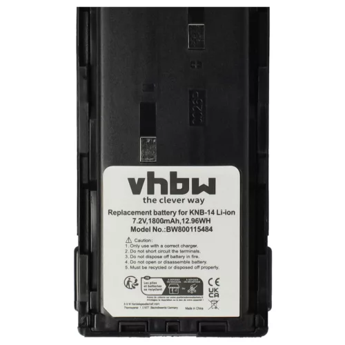 VHBW Radio Akku Bidatong BD-15-L - 1800 mAh 7,4 V Li-Ion