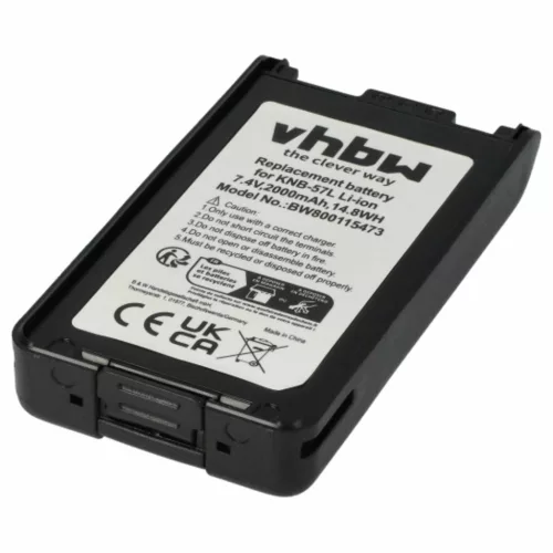 VHBW Radio Akku KNB-24LX, KNB-24, KNB-24Li, KNB-25A, KNB-25, KNB-24L - 2000 mAh 7,4 V Li-Ion