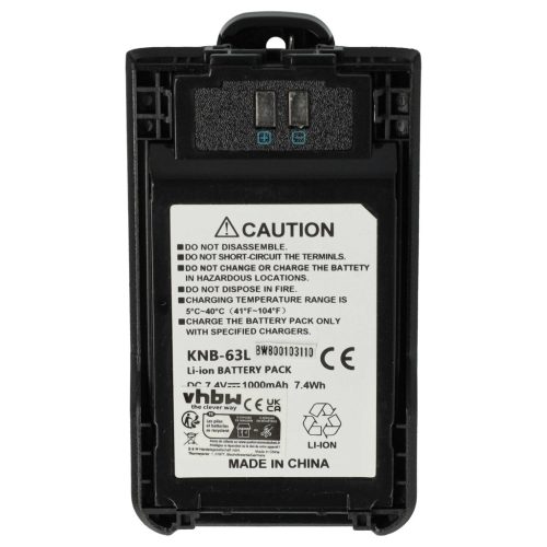 VHBW Rádió Akkumulátor KNB-63L, KNB-65L - 1000 mAh 7,4 V Li-Ion