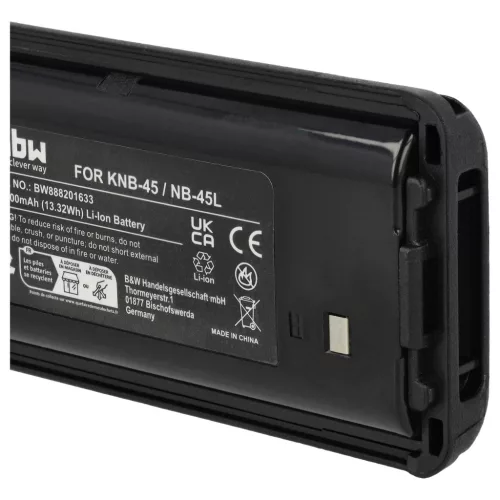 VHBW Radio Akku KNB-45, KNB-45L, KNB-45Li - 1800 mAh 7,4 V Li-Ion