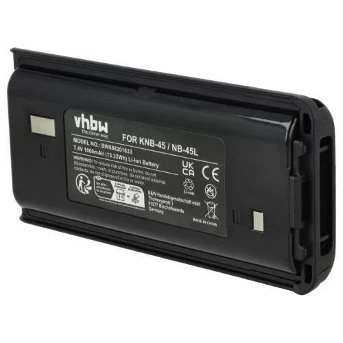 VHBW Radio Akku KNB-45, KNB-45L, KNB-45Li - 1800 mAh 7,4 V Li-Ion