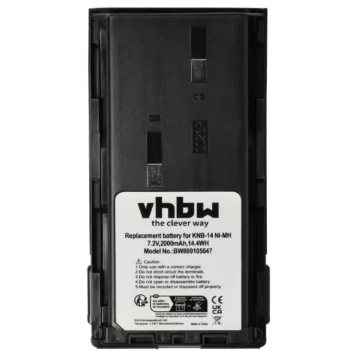 VHBW Radio Akku Bidatong BD-15-L - 2000 mAh 7,2 V NiMH