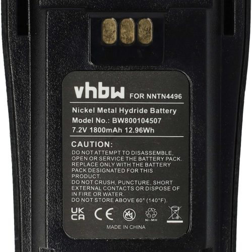 VHBW Radio Akku Motorola CP040, CP200d, DP1400 - 1800 mAh 7,2 V NiMH
