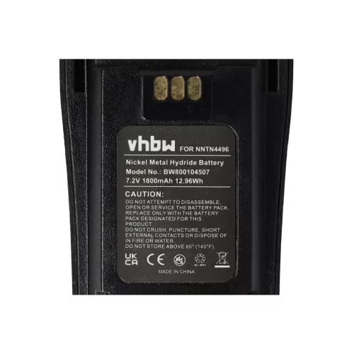 VHBW Radio Battery Motorola CP040, CP200d, DP1400 - 1800 mAh 7.2 V NiMH