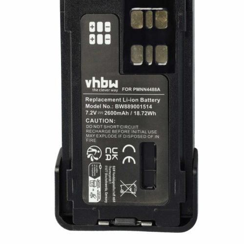 VHBW Radio Akku PMNN4416, PMNN4415AR, PMNN4415, PMNN441 - 2600 mAh 7,4 V Li-Ion