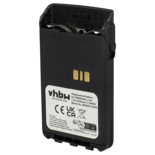 VHBW Radio Battery PMNN4511A, PMNN4440, PMNN4502A, PMNN4440AR - 1600 mAh 7.4 V Li-Ion