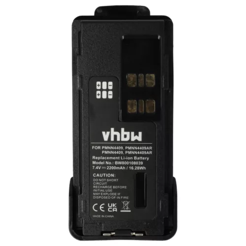 VHBW Radio Akku PMNN4406BR, PMNN4406, PMNN4409 - 2200 mAh 7,4 V Li-Ion