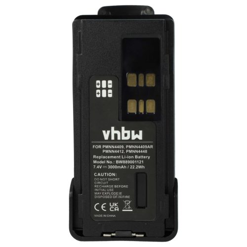 VHBW Radio Akku PMNN4406, PMNN4406BR, PMNN4409 - 3000 mAh 7,4 V Li-Ion