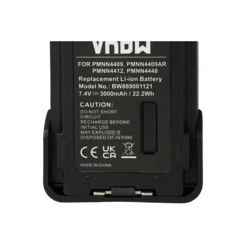 VHBW Radio Akku PMNN4406, PMNN4406BR, PMNN4409 - 3000 mAh 7,4 V Li-Ion