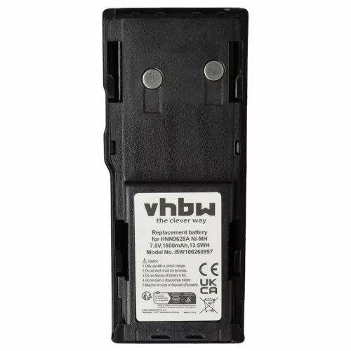 VHBW Radio Akku HNN8133C, HNN9628A, HNN8308A, HNN9628 - 1800 mAh 7,5 V NiMH