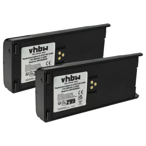 VHBW Radio Akku NTN7143B, NTN7143C, NTN7143A, NTN7143 - 1800 mAh 7,5 V NiMH