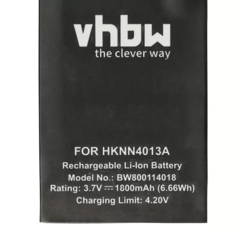 VHBW Radio Akku BT90, HKNN4013A, HKLN4440B, BT110, BT60, HKNN4013B - 1800 mAh 3,7 V Li-Ion