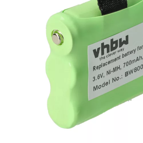 VHBW Radio Battery 53617, KEBT-086-B - 700 mAh 3.6 V NiMH