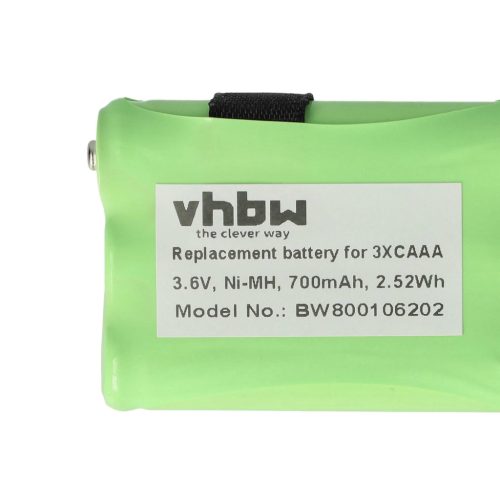 VHBW Radio Battery 53617, 3XCAAA, KEBT-086-B - 700 mAh 3.6 V NiMH