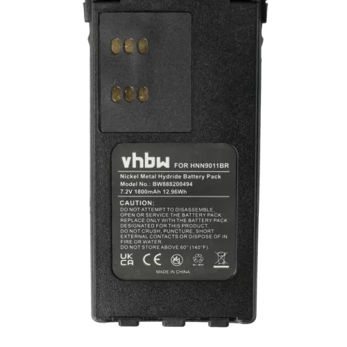 VHBW Radio Battery Motorola GP320, GP340, GP360, GP380 - 1800 mAh 7.2 V NiMH