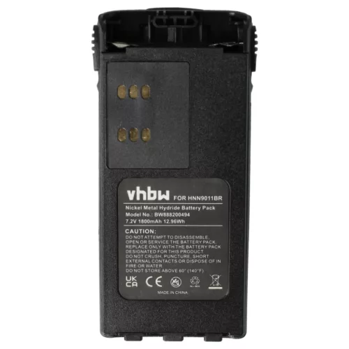 VHBW Radio Battery Motorola GP320, GP340, GP360, GP380 - 1800 mAh 7.2 V NiMH