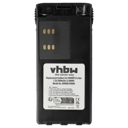 VHBW Radio Battery HMNN4151, HMNN4154, HMNN4158, HMNN4159 - 1800 mAh 7.2 V Li-Ion