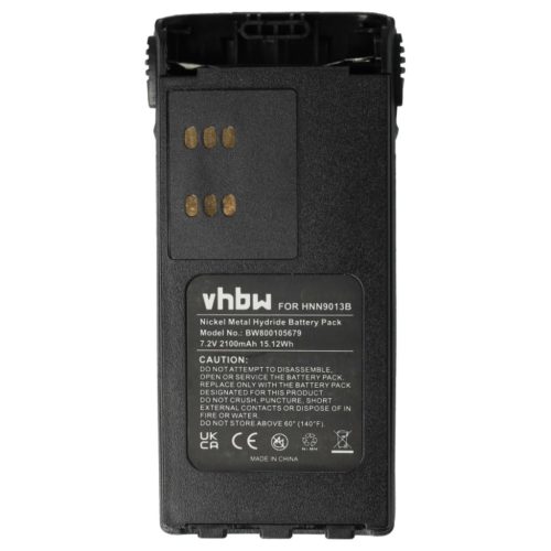VHBW Radio Akku HMNN4151, HMNN4154, HNN4001, HMNN4158, HMNN4159 - 2100 mAh 7,2 V NiMH