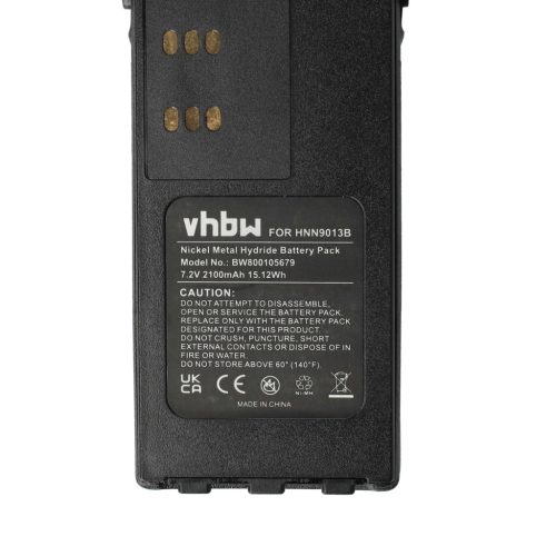 VHBW Radio Akku HMNN4151, HMNN4154, HNN4001, HMNN4158, HMNN4159 - 2100 mAh 7,2 V NiMH