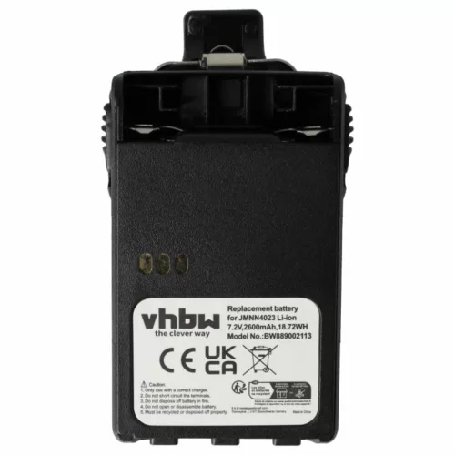 VHBW Radio Akku JMNN4023BR, JMNN4023, JMNN4024 - 2600 mAh 7,2 V Li-Ion