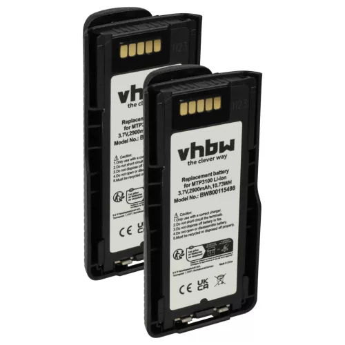 VHBW Radio Battery NNTN8020B, NNTN8020AC, NNTN8020A, NNTN8020 - 2900 mAh 3.7 V Li-Ion