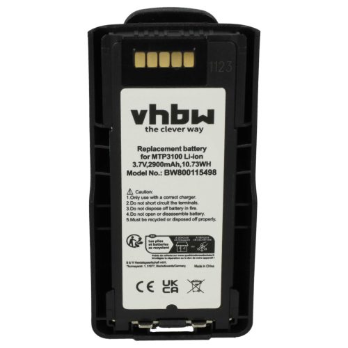 VHBW Radio Akku NNTN8020B, NNTN8020AC, NNTN8020A, NNTN8020 - 2900 mAh 3,7 V Li-Ion