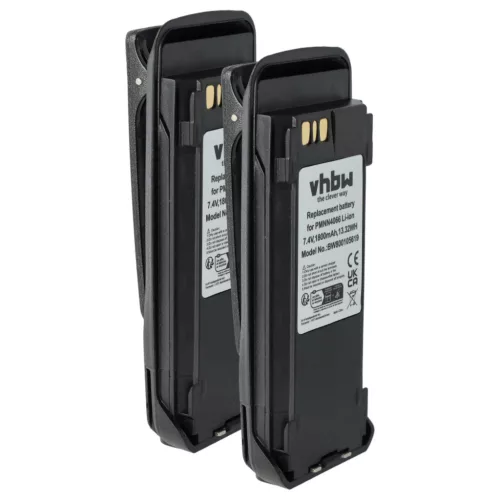 VHBW Radio Battery NNTN4066, PMNN4065, NNTN4077, NNTN4103 - 1800 mAh 7.4 V Li-Ion