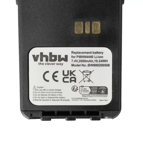 VHBW Radio Akku PMNN4511A, PMNN4440, PMNN4502A, PMNN4440AR - 2600 mAh 7,4 V Li-Ion