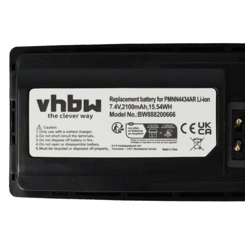 VHBW Radio Akku PMLN6394A, PMLN6394, MNN4453AR, PMNN4434, PMNN4434A - 2100 mAh 3,7 V Li-Ion