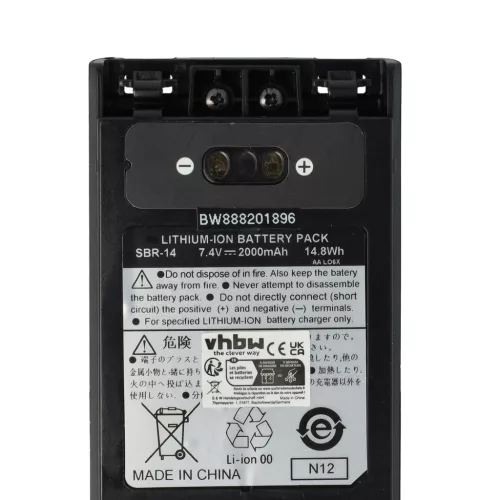 VHBW Radio Battery SBR-14, SBR-14Li - 2000 mAh 7.4 V Li-Ion