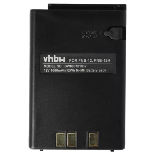 VHBW Radio Battery FNB-14, FNB-14H, FNB-12, FNB-12H, FNB-10, FNB-10H - 1000 mAh 12 V NiMH